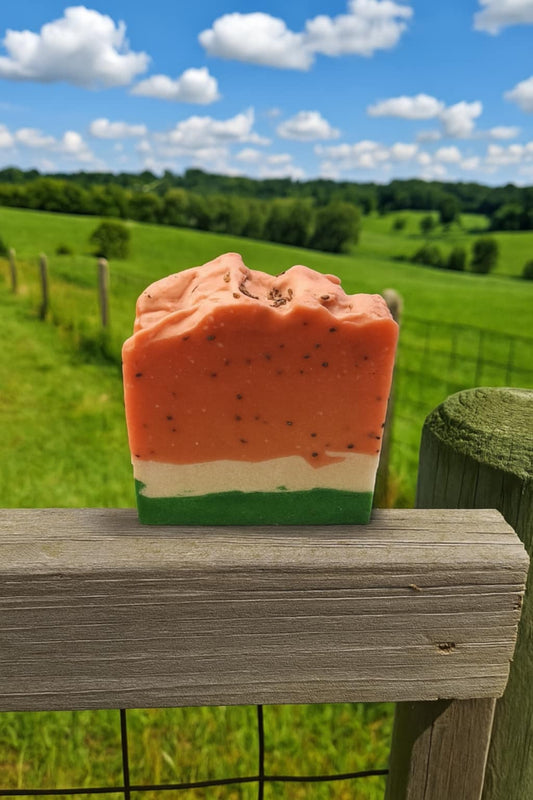 Sweet Watermelon Soap Bar – Handmade Summer Soap with Goat’s Milk & Colloidal Oats | Refreshing Fruity Scent | Natural Skincare Gift